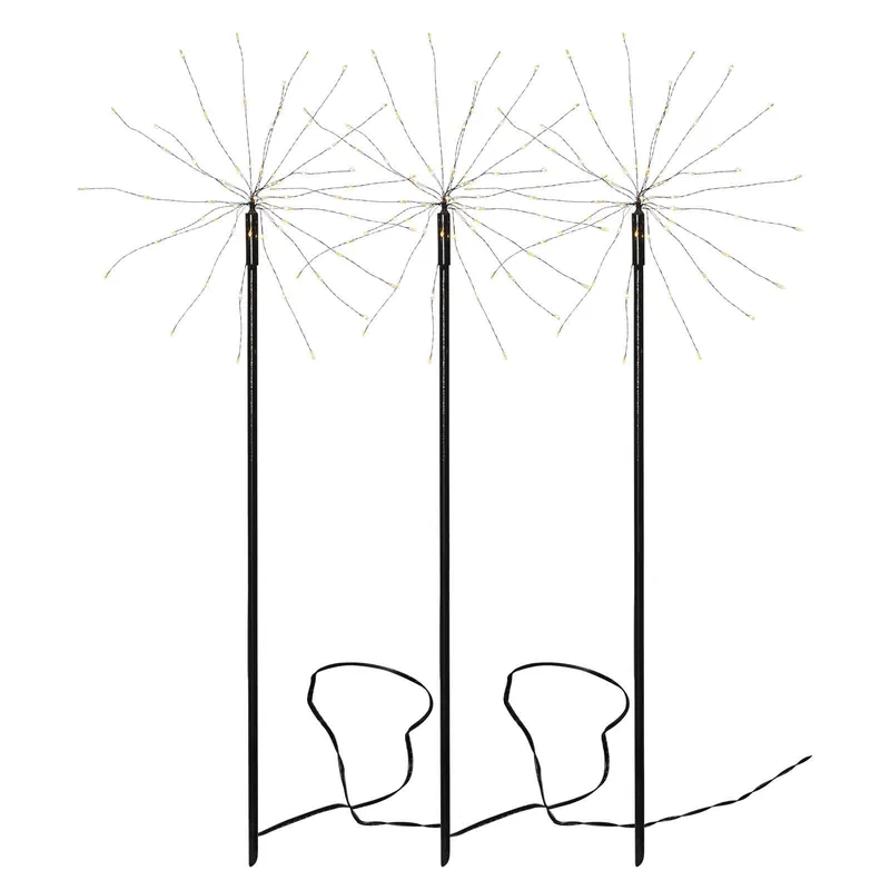 Oświetlenie dekoracyjne LED Firework Outdoor, zestaw 3 sztuk, ciepła biel