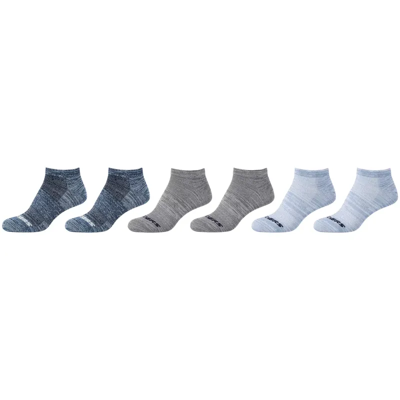 Skechers 6PPK Casual Super Soft Sneaker Socks SK43069-4851, Dla chłopca, Wielokolorowe, skarpetki, poliester, rozmiar: 27-30