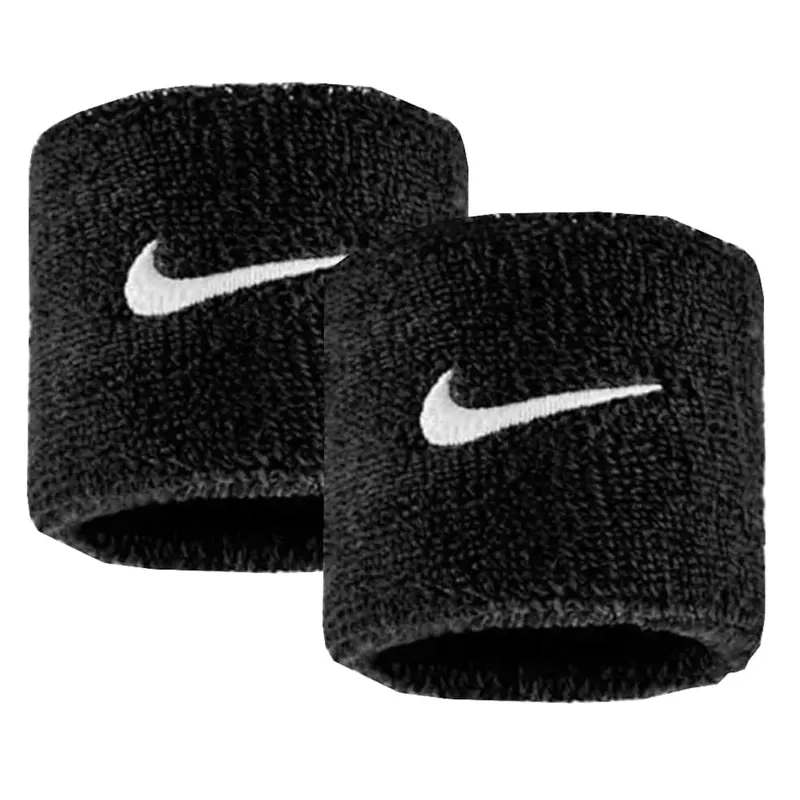 Nike Swoosh Classic Wristbands 2PK N1012405-010, Unisex, Czarne, opaski na rękę, bawełna, rozmiar: One size