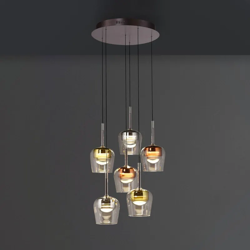 Paul Neuhaus Smart LED lampa żyrandol Q-Kon multicolor 6-punktowa