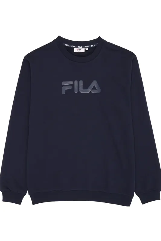 FILA Unisex Zanten Logo Crew Sweat Black Iris Maat: M | Sweaters Outlet | Unisex | Blauw