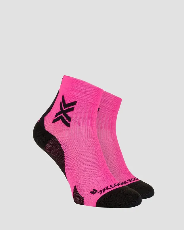 Skarpety unisex X-Socks RUN DISCOVER ANKLE FLUO PINK/X BLACK różowe (35/38)