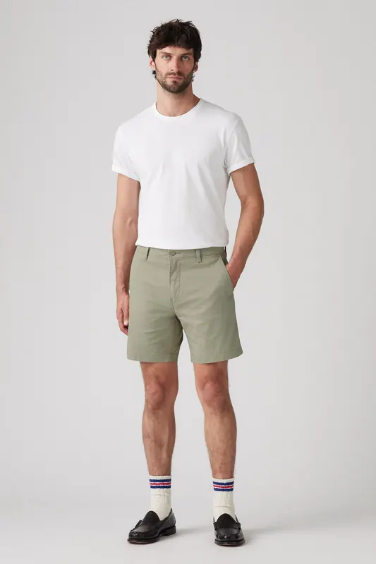 Levi's Chino Standard Cotton Linen Shorts Neutral Maat: W29L9 | Korte Broeken Outlet | Heren | Bruin
