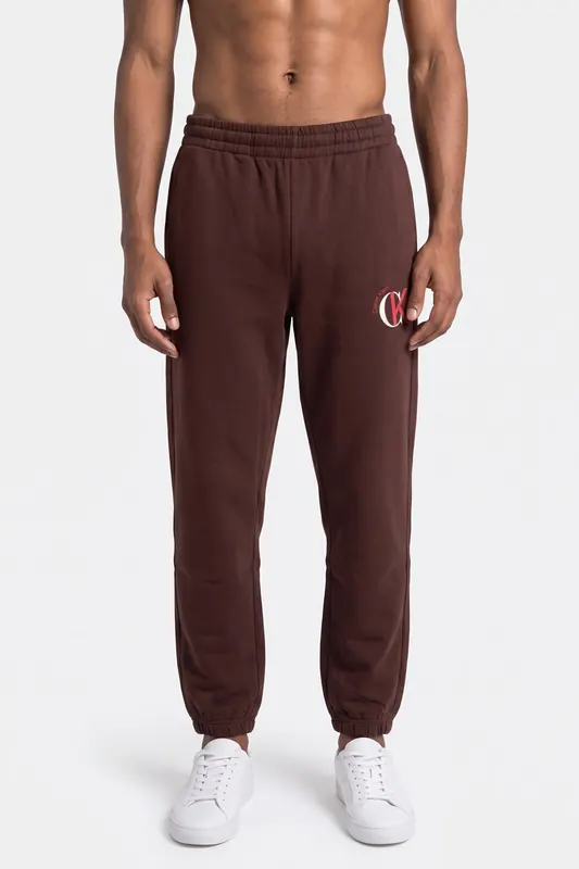 Calvin Klein Eu 350terry Graphic Sweatpants Rich Brown Maat: XXL | Joggingbroeken Outlet | Heren | Bruin