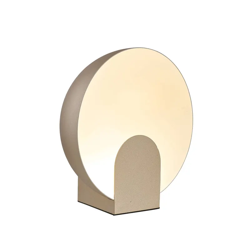 Lampa stołowa LED Óculo, kolor złoty, Ø 20 cm, metal, pośrednia