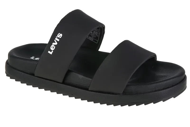 Levi's Lydia Padded 235637-847-559, Damskie, Czarne, klapki, tkanina, rozmiar: 36