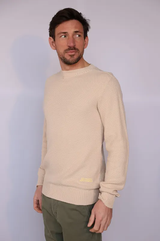 Kultivate Kn Rounder Cameo Rose Maat: M | Sweaters Outlet | Heren | Beige