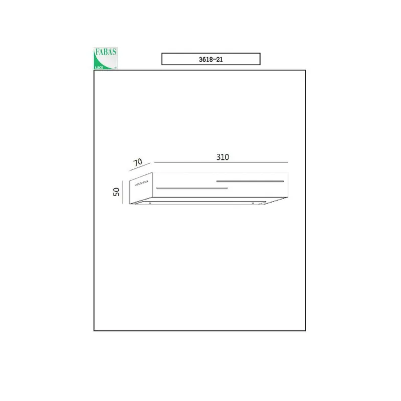 Kinkiet LED Banny, biały, szerokość 31 cm, downlight LED skierowany w górę i w