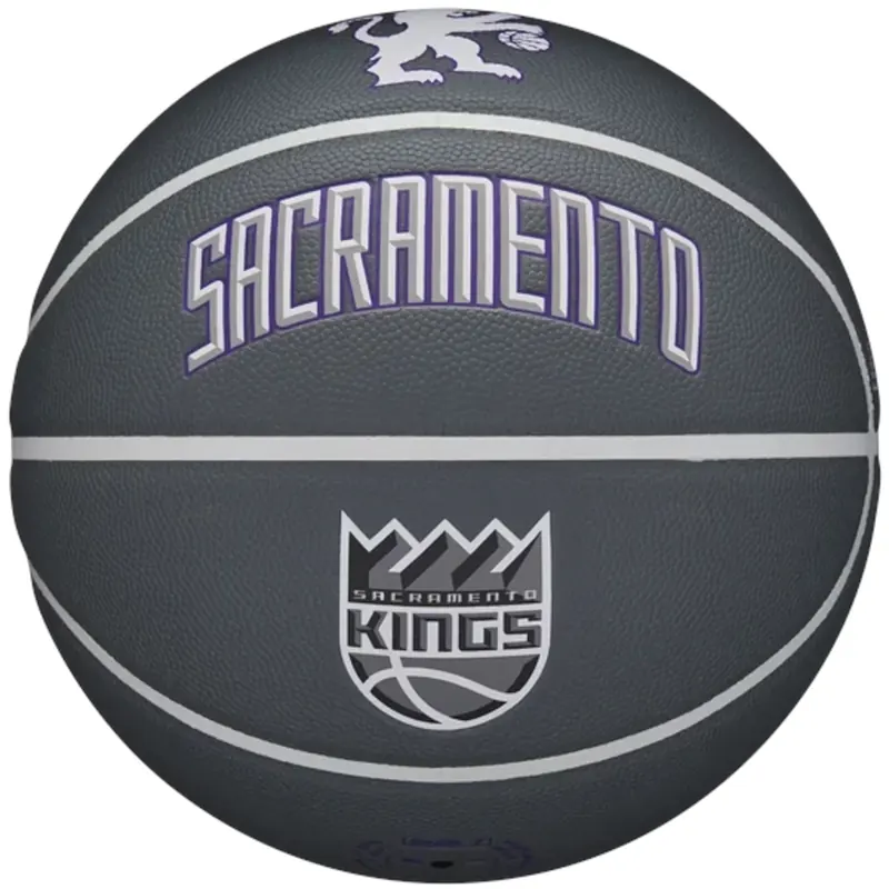 Wilson NBA Team City Collector Sacramento Kings Ball WZ4016426ID, Unisex, Szare, piłki do koszykówki, Skóra kompozytowa, rozmiar: 7