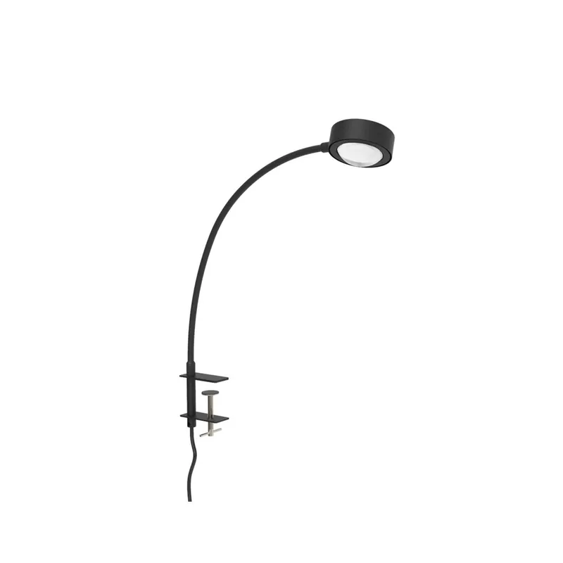 LightMe lampa stołowa Powerlens Flex, śruba, czarna