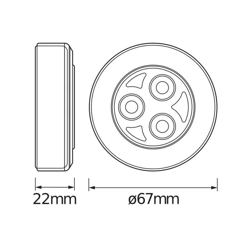 Oprawa meblowa LED OSRAM DOT-IT-CLASSIC, srebrna, bateria, ściemniany