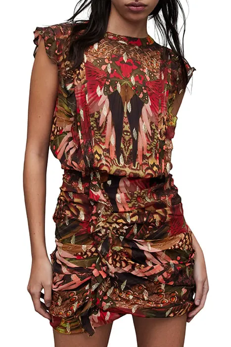AllSaints Hali Gene Dress Pink Maat: 6 | Mini Jurken Outlet | Dames | Roze