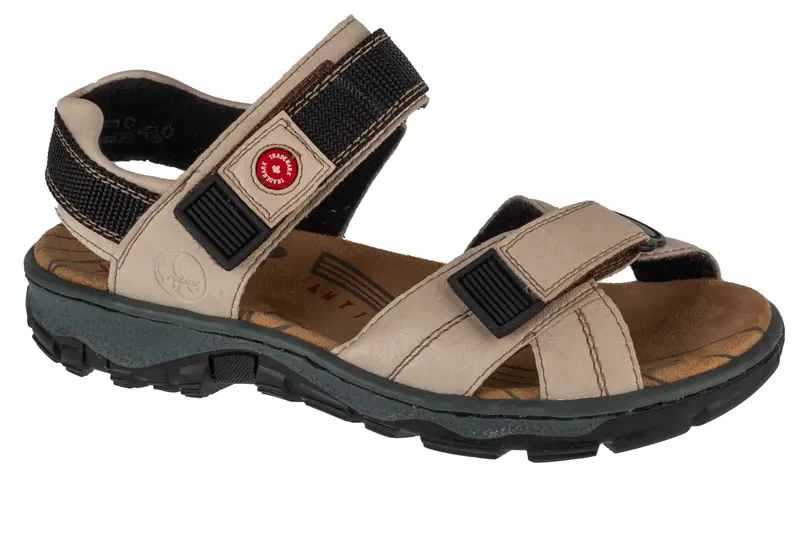 Rieker Sandals 68851-80, Damskie, Beżowe, sandały, skóra syntetyczna, rozmiar: 37