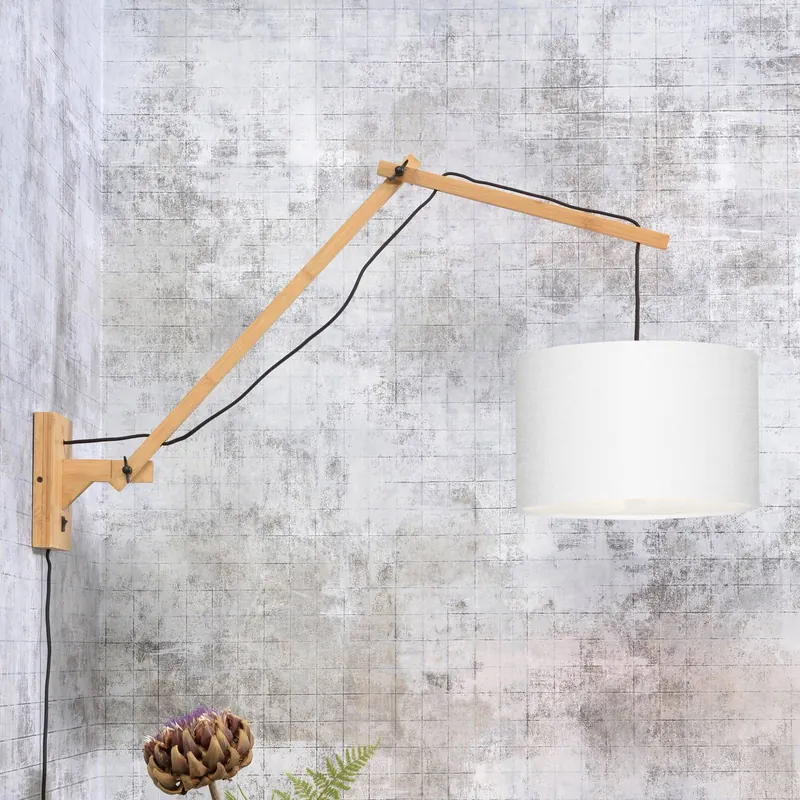 GOOD &amp; MOJO Lampa ścienna Andes, Ø 32 cm, biały, z regulacją