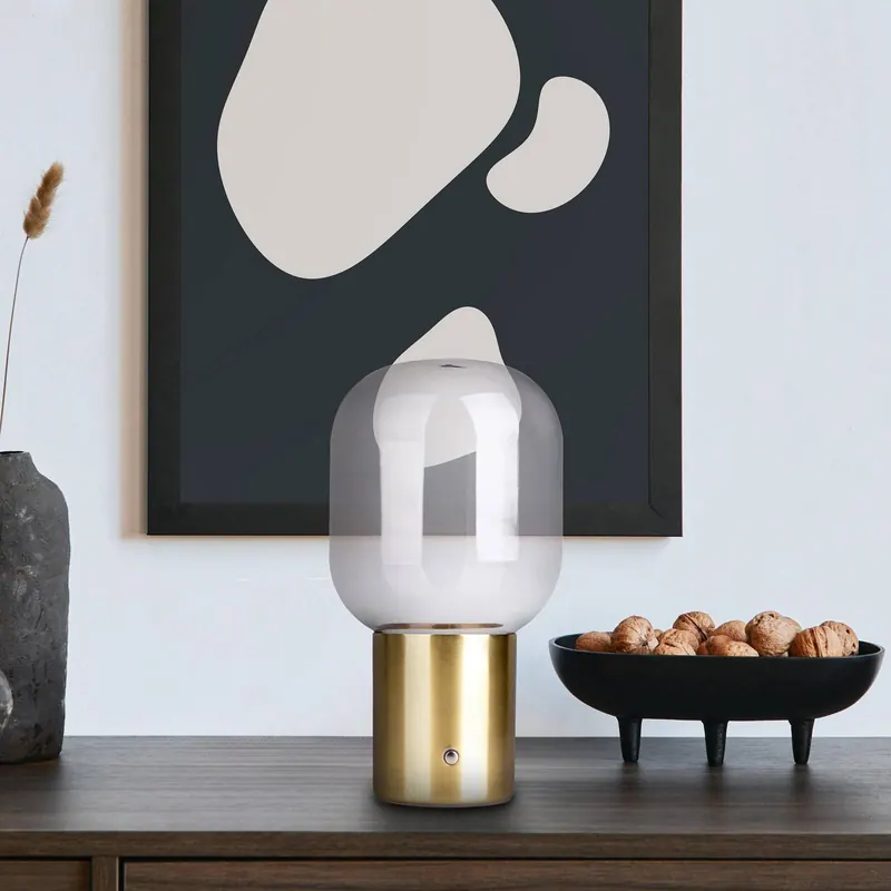 Lampa stołowa LED Albero, złota podstawa