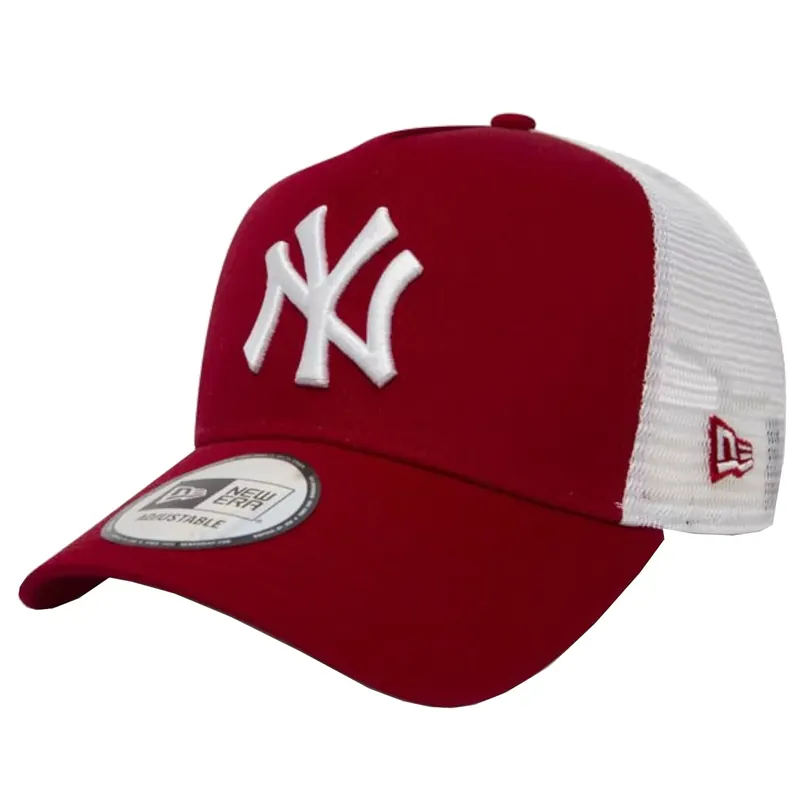 New Era New York Yankees MLB Clean Cap 11588488, Damskie, Czerwone, czapki z daszkiem, poliester, rozmiar: OSFA