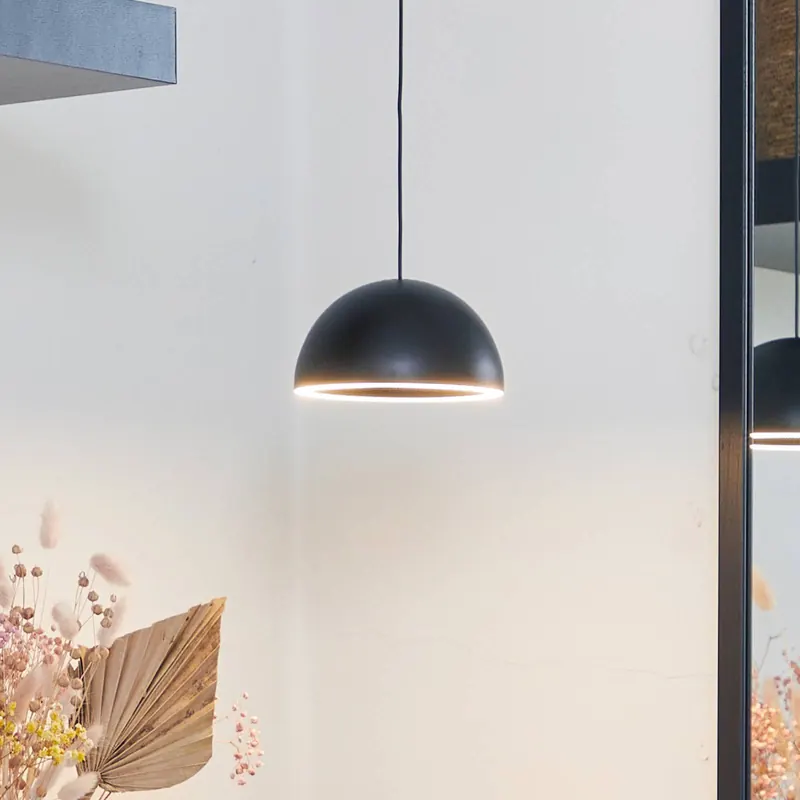 LOOM DESIGN żyrandol LED Curve czarna Aluminium Ø 14 cm