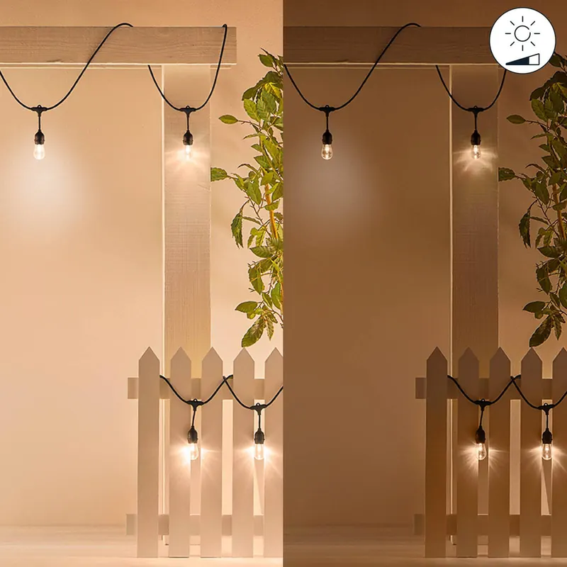 Zewnętrzny łańcuch świetlny LED WiZ String Lights, 14,8 m, CCT, RGB