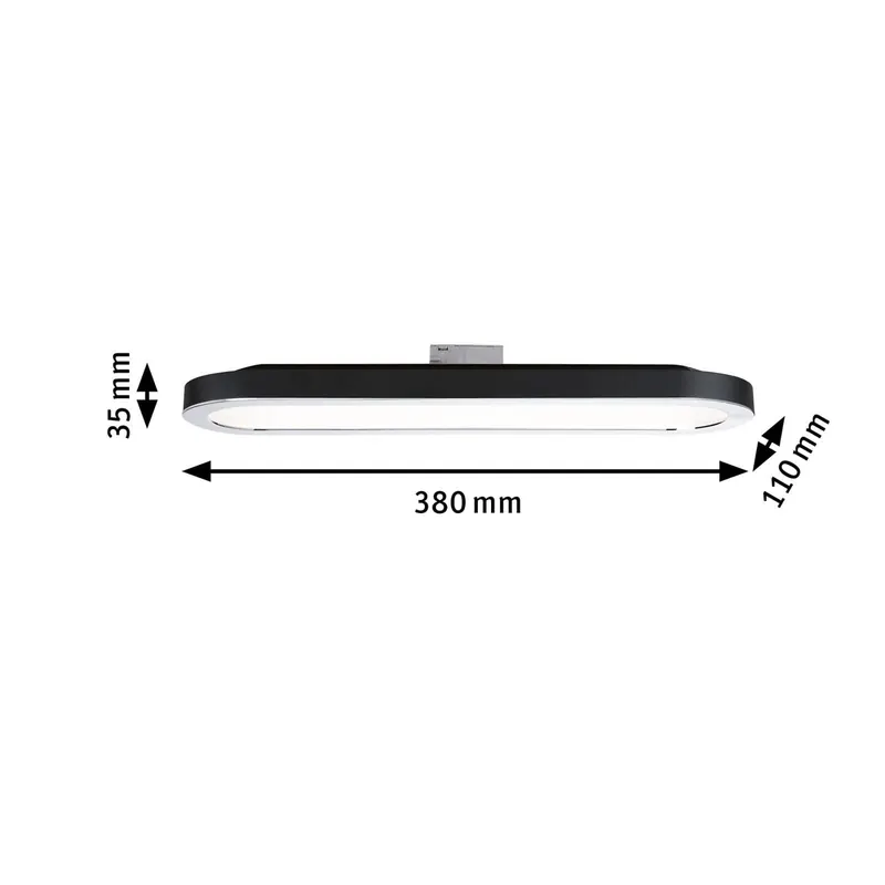 Paulmann URail panel LED 7W 2 700 K czarny matowy