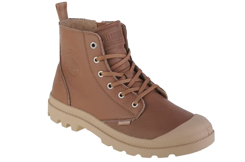 Palladium Pampa Zip Lth Ess 76888-254-M, Męskie, Brązowe, buty sneakers, skóra licowa, rozmiar: 44