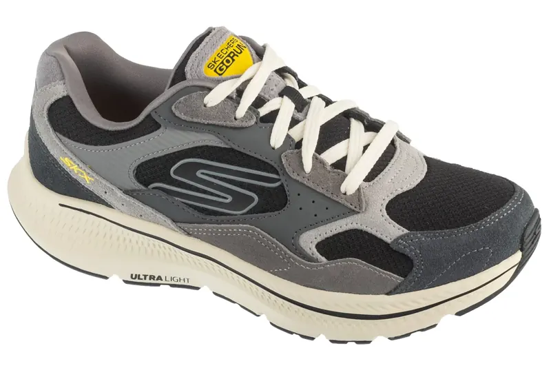 Skechers Go Run Consistent 2.0 - Retro Runner V1 220872-CCBK, Męskie, Szare, buty do biegania, skóra zamszowa, rozmiar: 45