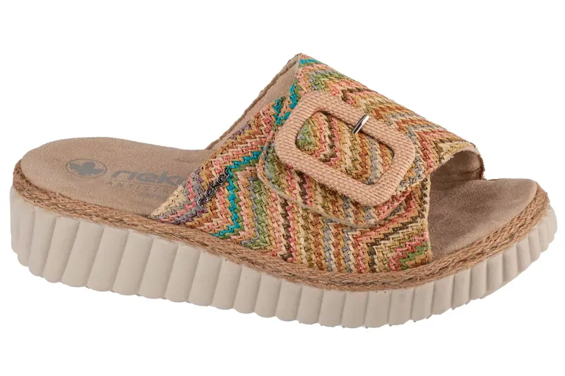 Rieker Sandals 69253-91, Damskie, Wielokolorowe, sandały, skóra syntetyczna, rozmiar: 38
