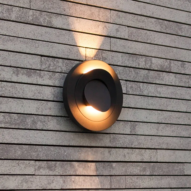 Kinkiet zewnętrzny LED MOOV, ciemnoszary, Ø 21 cm, metal, IP54