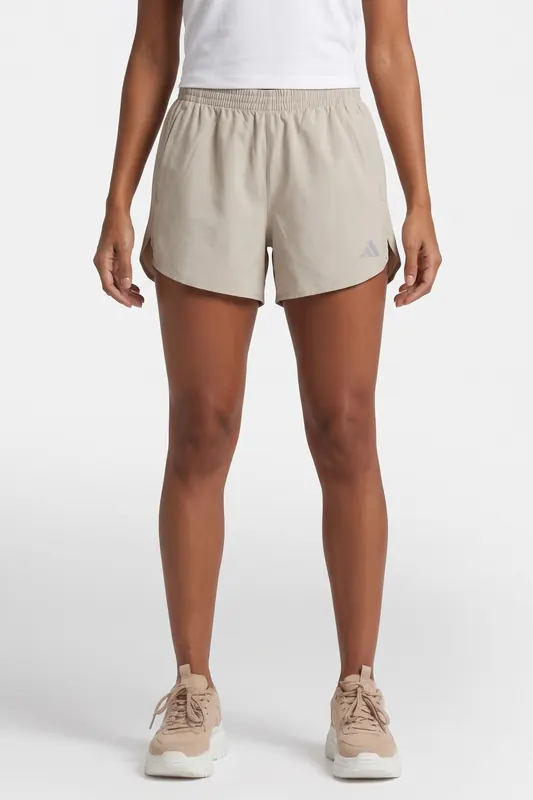 Adidas Unisex Performance Run It Short Putty Grey Maat: L 5" | Sport Shorts Outlet | Unisex | Beige
