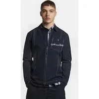 Lyle & Scott Panelled Overshirt Dark Navy Maat: S | Lichte Jassen Outlet | Heren | Zwart