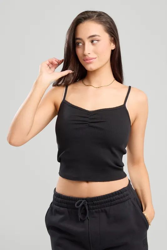 America Today Gillian Black Maat: XL | Mouwloze Tops Outlet | Dames | Zwart