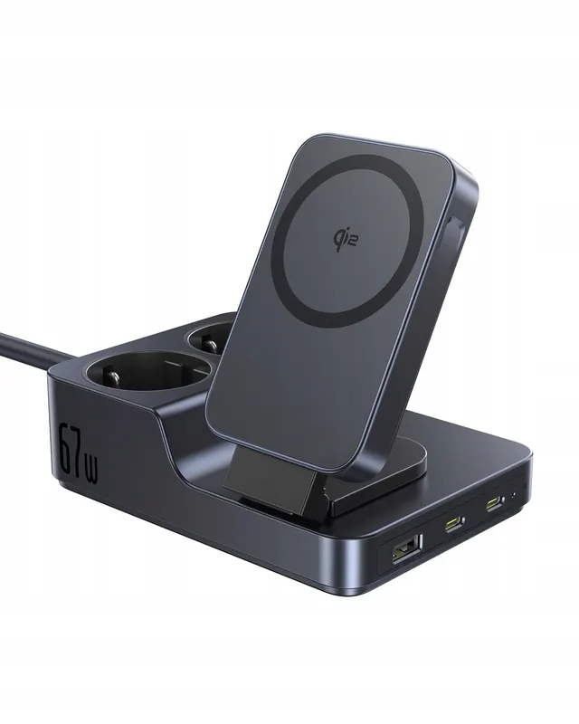 Nomos 67W Listwa Usb-c Gniazdko Ładowania Z Ładowaniem Magnetycznym QI2