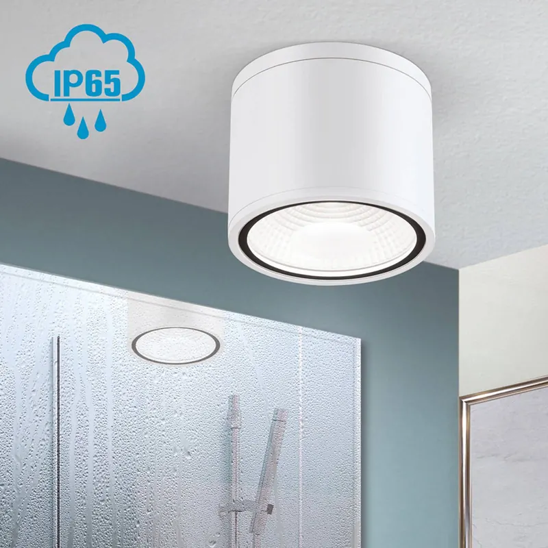 Spot sufitowy LED Sputnik IP65 Ø 14,5 cm biały