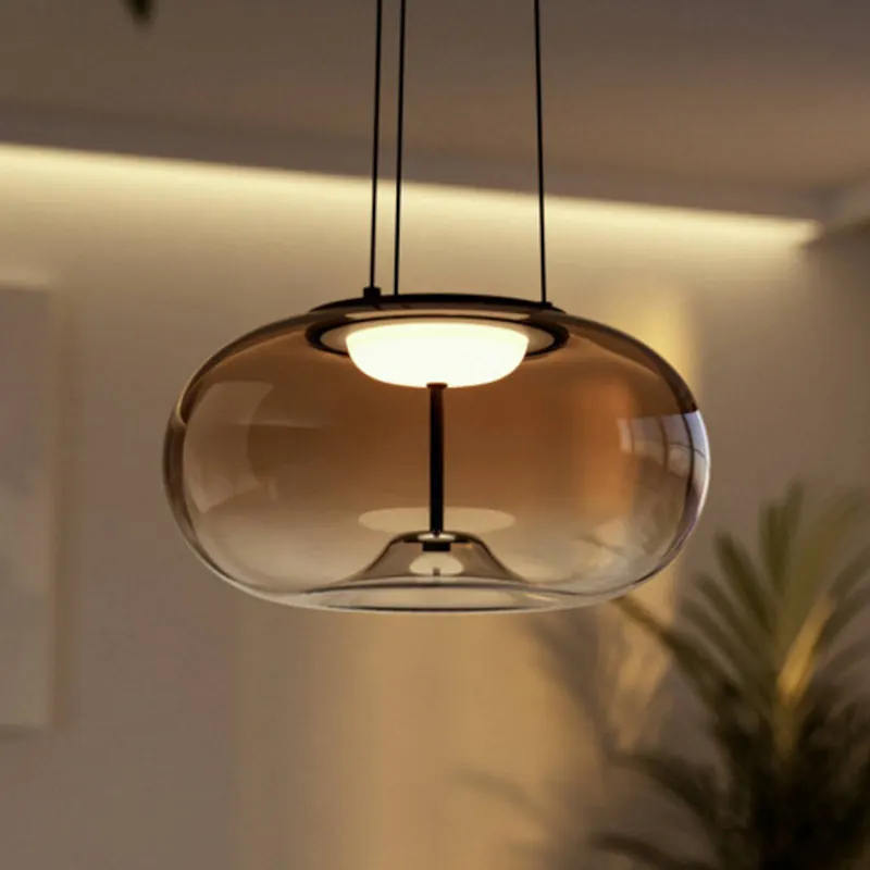 Żyrandol LED EGLO OPTICA 1, brązowo-brązowa, Ø 38 cm, CCT