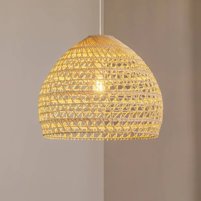 Żyrandol BOHO, Ø 60 cm, naturalny brąz, rattan, E27