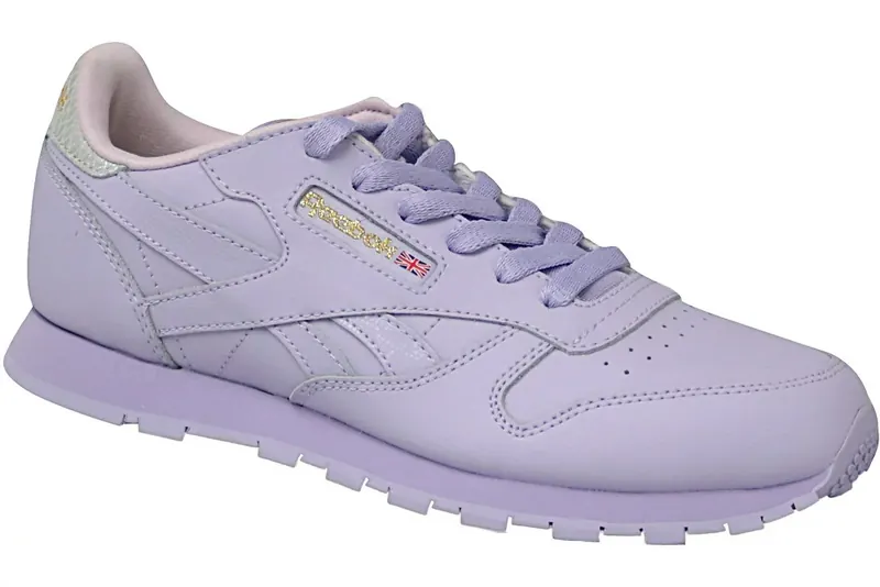 Reebok Classic Leather BD5543, Dla dziewczynki, Fioletowe, buty sneakers, skóra naturalna, rozmiar: 36,5