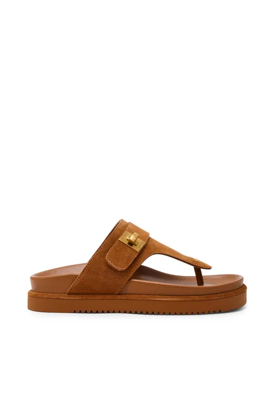 Steve Madden Tuned-in Sandals Chestnut Suede Maat: 38 | Sandalen Outlet | Dames | Bruin