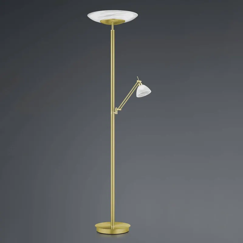 Lampa stojąca LED Findus, 2-punktowa, mosiądz