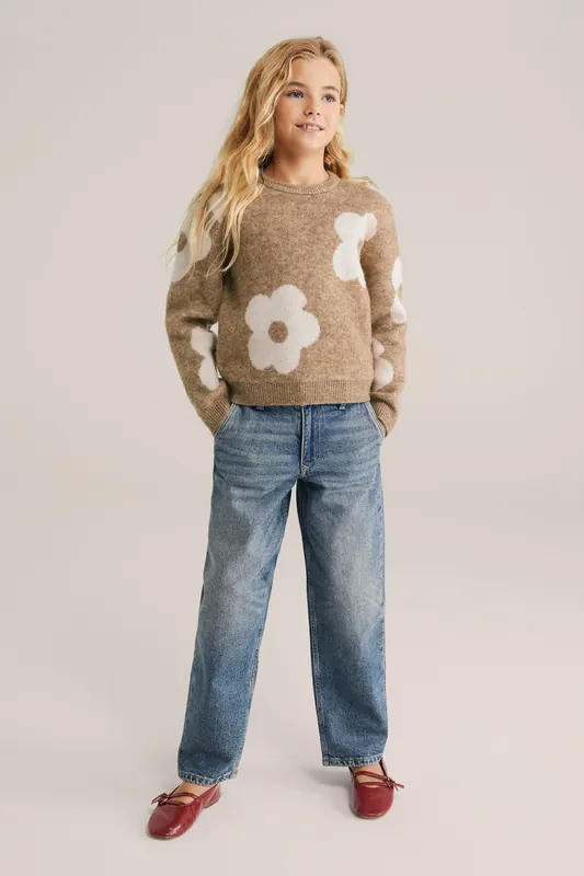 We Fashion Knitted Pullover Light Brown Maat: 110/116 | Truien Outlet | kids | Bruin