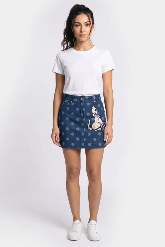 Moschino Skirt Green Maat: 42 | Mini Rokken Outlet | Dames | Blauw