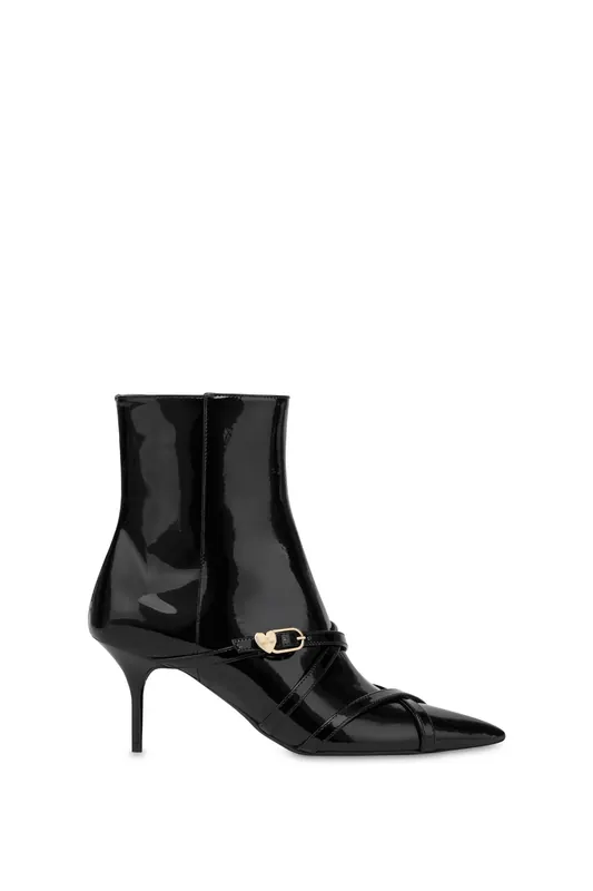Moschino Patent Leather Ankle Boots Black Maat: 37 | Laarzen Outlet | Dames | Zwart