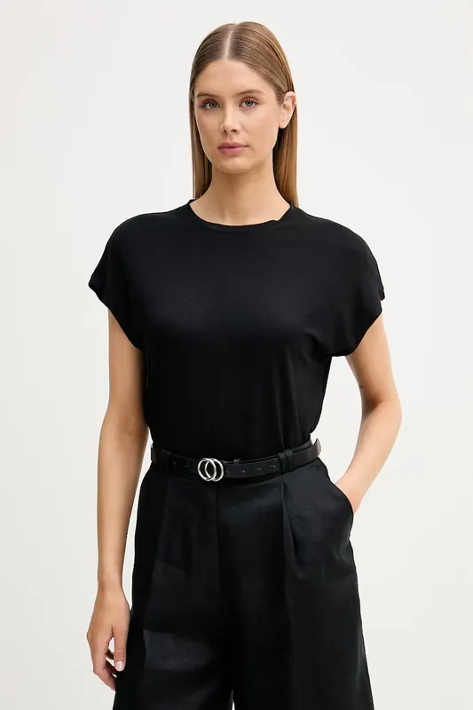 Sisley T-shirt basic damski z wiskozy