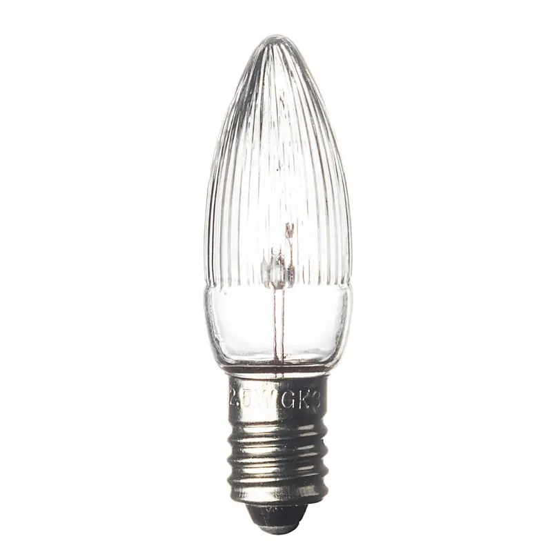 E10 2,5W 7V lampki świece opakowanie 3 szt