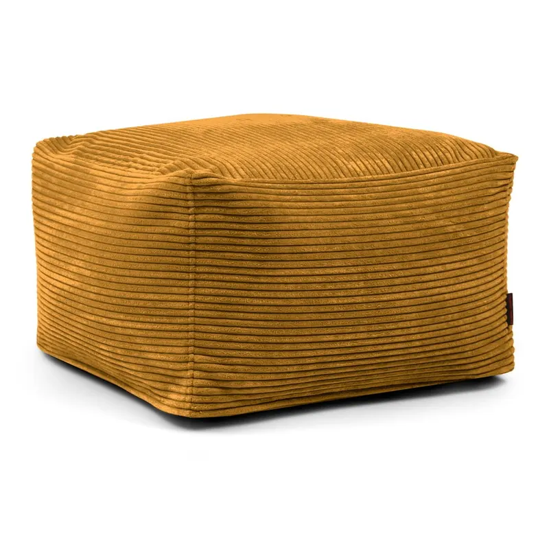 Musztardowy sztruksowy worek do siedzenia Softbox MooG – SLOWDOWN
