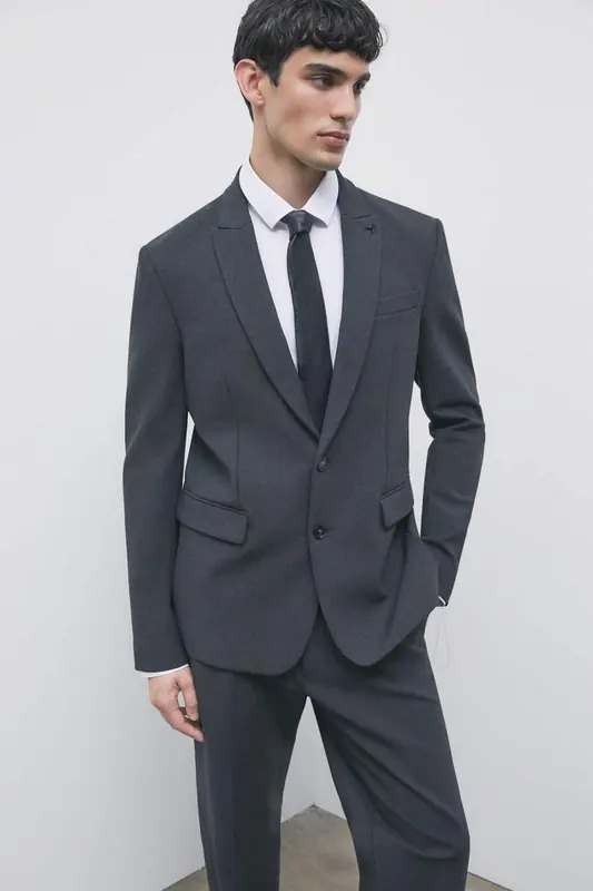 Dwustronna marynarka slim fit