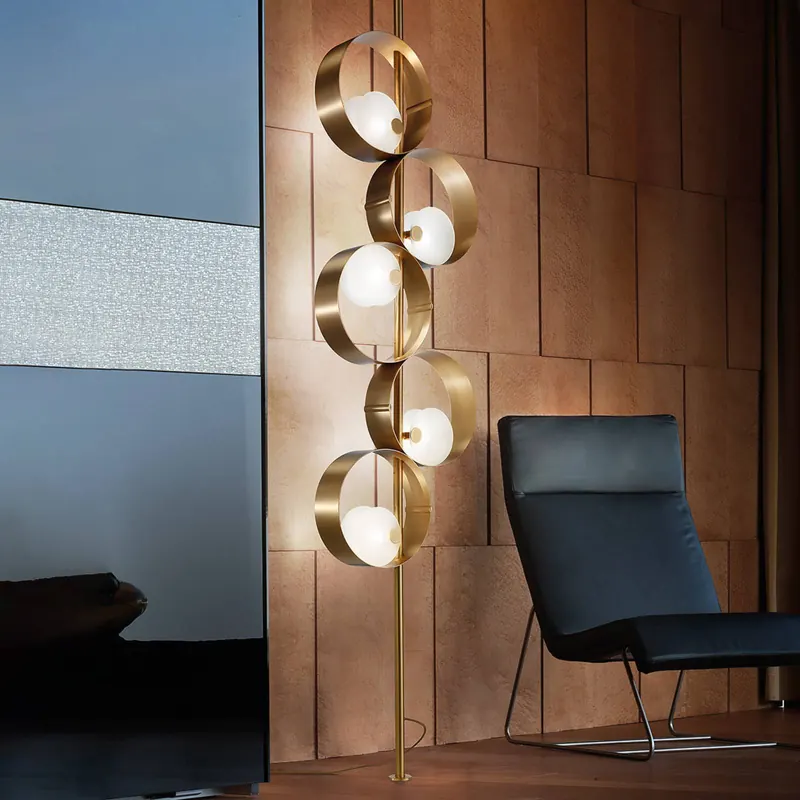 Lampa stojąca Sound, złota