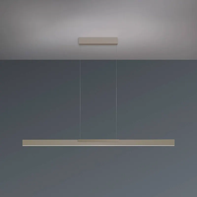 Żyrandol LED Bopp Nano 2.0, długość 140 cm, kolor taupe, metal