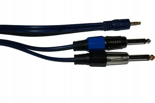 Kabel wtyk 3,5 stereo /2 wtyki 6,3 mono 3 m