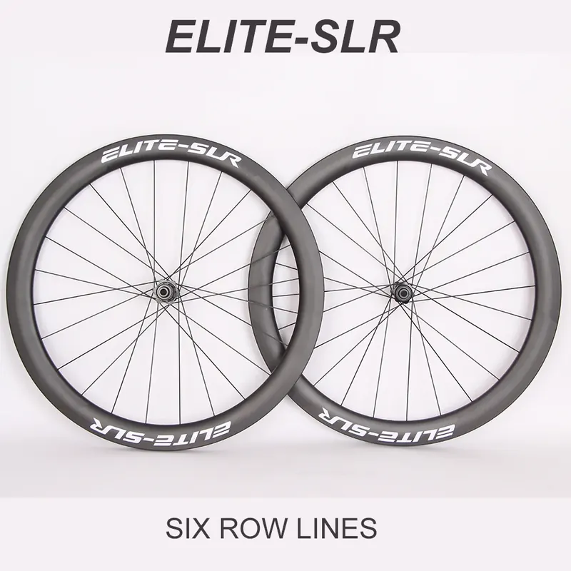 ELITE Wheels-Carbon Road Bicycle Wheelset, hamulec tarczowy, matowa błyszcząca obręcz, HG, XDR, 700C, akcesoria rowerowe