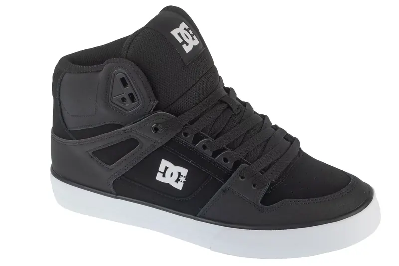 DC Pure High-Top Wc ADYS400043-BLW, Męskie, Czarne, buty sneakers, nubuk, rozmiar: 44