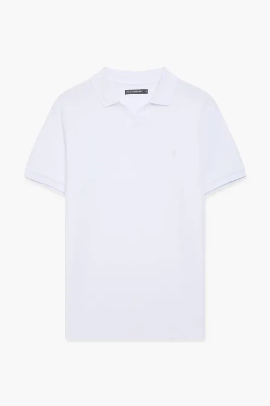 French Connection Ottoman Micro Trophy Polo White Maat: S | Poloshirts Outlet | Heren | Wit